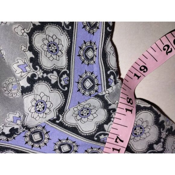 Athleta Womens Dress Sz Medium Mini Gray Lavender Tunic Wrap Stretch Cottagecore - Picture 14 of 14